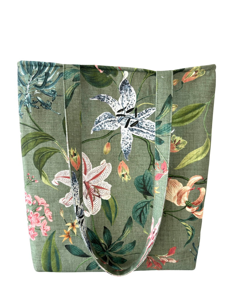 Tote bag flores verde 