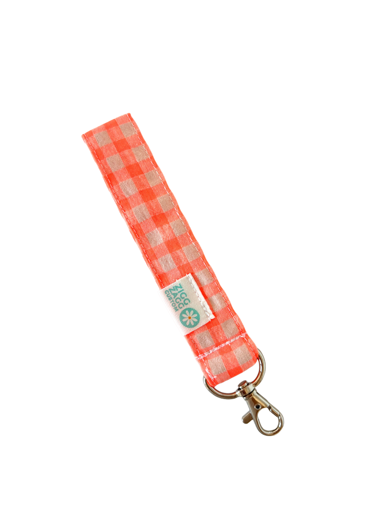 Llavero vichy naranja