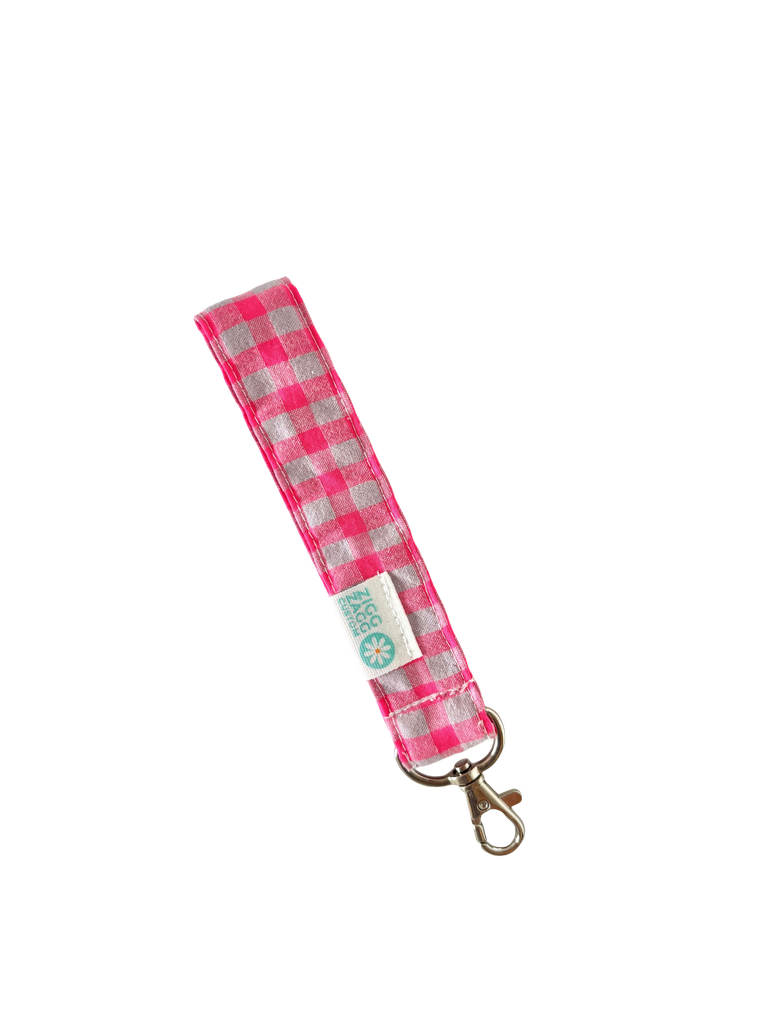 Llavero vichy frambuesa