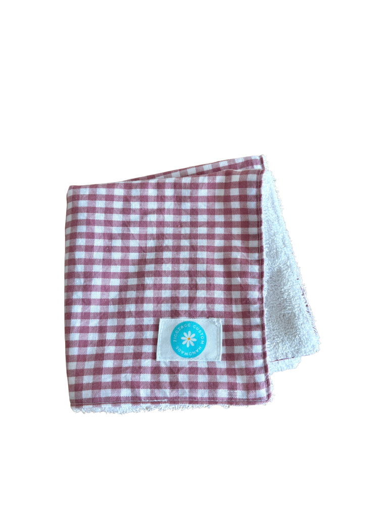 Mini toalla babitas vichy  rosa