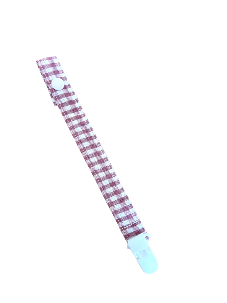 Chupetero vichy rosa