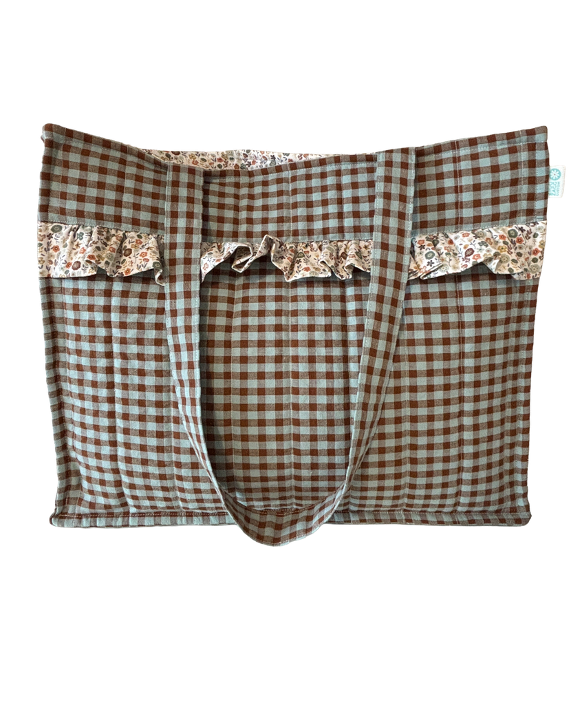 Bolso vichy con volantes Mint